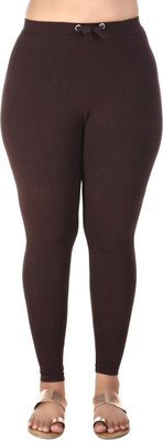 MUKHAKSH Ethnic Wear Legging(Brown, Solid)