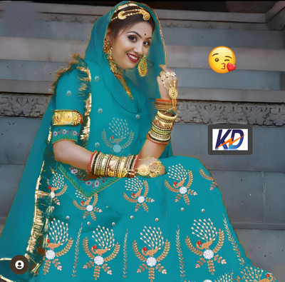 BHOJALCREATION Embroidered Semi Stitched Lehenga Choli(Light Blue)