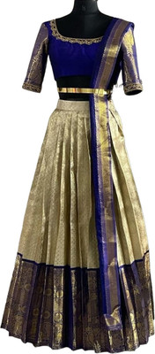 Coxwin Solid, Self Design Semi Stitched Lehenga Choli(Multicolor)