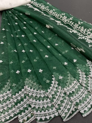 SROLY Embroidered Semi Stitched Lehenga Choli(Green, Green)