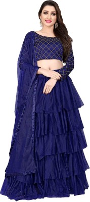 JAYMOGAL FASHION Self Design Semi Stitched Lehenga Choli(Blue)