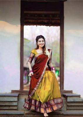 Harshiv Textile Embellished Semi Stitched Lehenga Choli(Maroon)