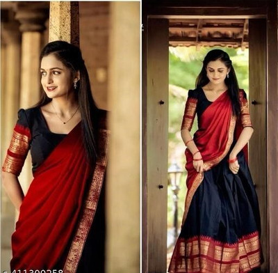 Harshiv Textile Self Design Semi Stitched Lehenga Choli(Black)