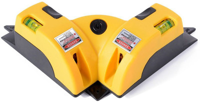 Rangwell 90 Degree Horizontal & Vertical Laser Level Line Projection Square Level Laser with Two Suction Cups Non-magnetic Line Level(15 cm)