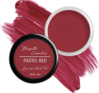 RONZILLE 3 in 1 Lip, Eye & Cheek Tint & BlusRichness of Vitamin E and Jojoba Oil(Pastel Red)