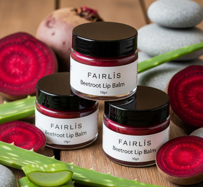 Fairlis Beetroot Lip Balm | Luxury Gloss Balm with Nourishing Pink Tint Beetroot(Pack of: 3, 30 g)