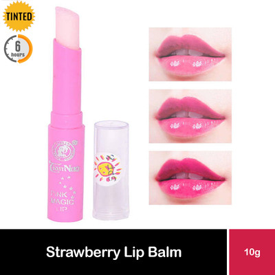 PinkMagic Lipbalm01 Strawberry(Pack of: 1, 10 g)