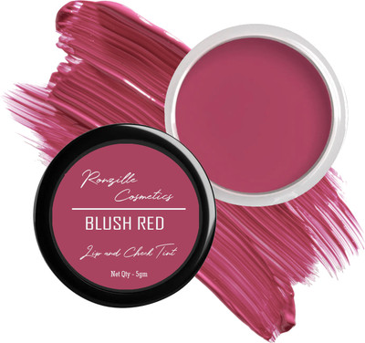 RONZILLE 3 in 1 Lip, Eye & Cheek Tint & BlusRichness of Vitamin E and Jojoba Oil(Blush Red)