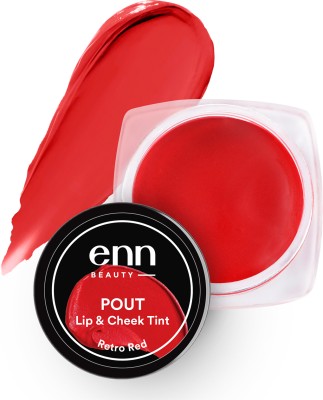 ENN Pout 3 In 1 Lip,Cheek Tint & Blush With SPF 10 For Face, Lips & Eyelids - Retro Red(Pack of: 1, 4 g)