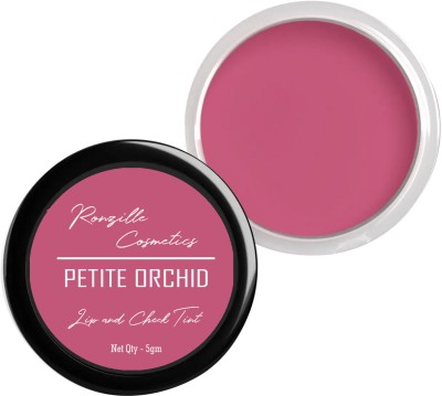 RONZILLE Lip & Cheek Tint natural make-up blend in 3-in-1 Lips, Cheek, and Eyes Petite Orchid(Pack of: 1, 5 g)