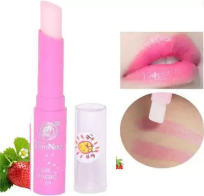 MegaValue pink Lip Balm magic lip balm for women | full moisture lip balm strawberry strawberry(Pack of: 1, 5 g)