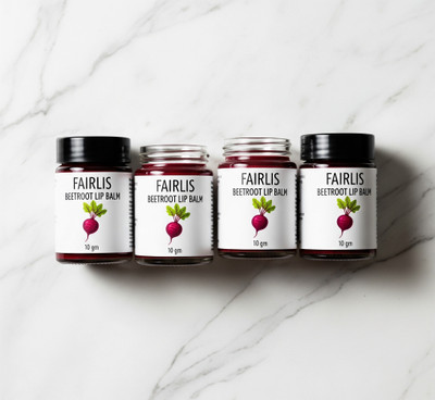 Fairlis Beetroot Lip Balm | Herbal Nourishment Balm with Glossy Finish Tint Beetroot(Pack of: 4, 40 g)