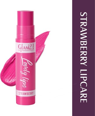 Glam21 Cosmetics Moisturizing Lip Balm with SPF30 upto 16hrs | Infused Fruit Extract Ingredients Strawberry(Pack of: 1, 2.5 g)