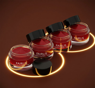 Fairlis Beetroot Lip Balm | Pocket Balm with Glossy Hydrating Tint Glow Beetroot(Pack of: 4, 40 g)