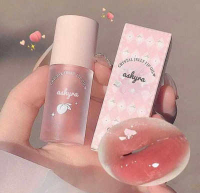 Ashyra Glossy Jelly Lip Oil Set – Fruit Flavors & Deep Hydration (Pack of 1)(5.6 ml, Natural Pink)