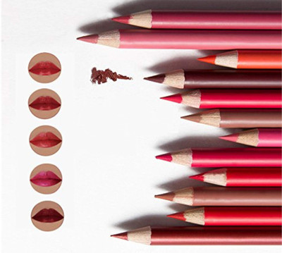 zemglam PROFESSIONAL LIP LINER MATTE 12 PCS(MULTI COLOR)