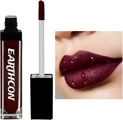 Earthcon WATER PROOF PIGMENTS LIQUID DARK MAROON MATTE LIPSTICK(Mahroon, 6 ml)