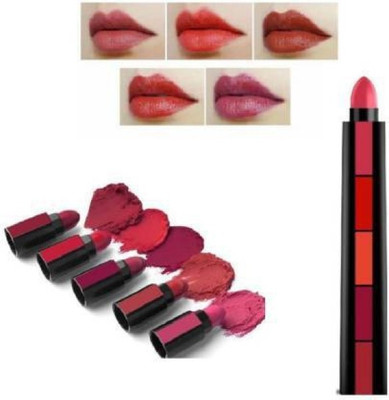 K3NTERPRISES Fabulous 5 in 1 Lipstick Red Edition(Red, 7.5 g)