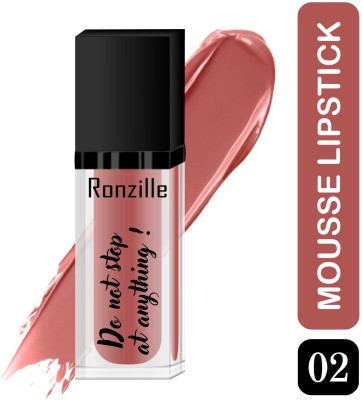 RONZILLE Liquid Mousse Lipstick Non Transffer Lasts Upto 12 hr. Shade 02 Pink Glan(Pink Glan, 5 g)