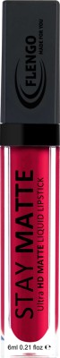 FLENGO Naturally Matte Lip Serum Matte Liquid Lipstick with Vitamin C & E Shade-18(shade 18, 6 ml)