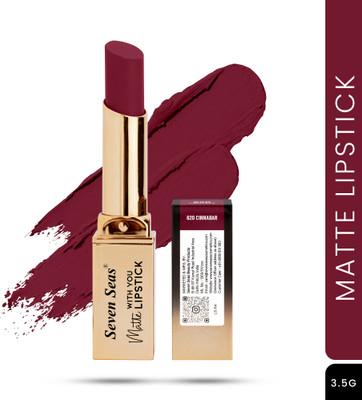 Seven Seas Matte With You Long Lasting Smooth & Soft Application Non-Transfer Lipstick(Red, 3.5 g)
