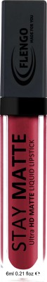 FLENGO Naturally Matte Lip Serum Matte Liquid Lipstick with Vitamin C & E Shade-16(shade 16, 6 ml)