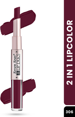 Seven Seas 2 in 1 Lipstick Full Coverage Comfortable 2 in 1 Lipstick + Liquid Lipstick(Rose, 3 ml)