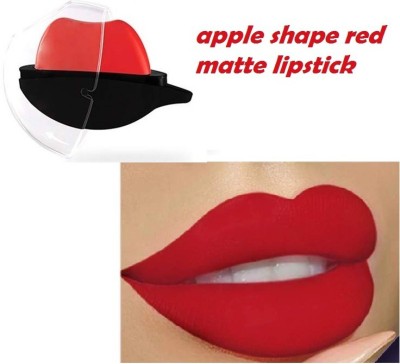 SHAGGY Apple Shape Matte Finish Lip Shaped Designed Lipsticks(RED, 10 g)