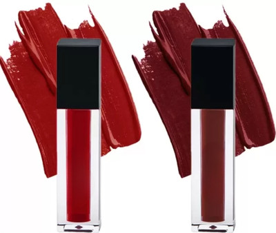 Earthcon Long Lasting Lipstick up to 12 Hours Stay Matte Finish Waterproof (MultiColor(red maroon, 10 ml)
