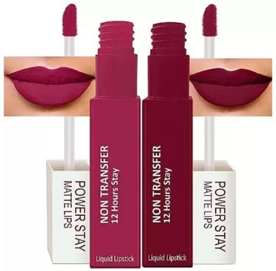 Earthcon Matt look Stain Lip Liquid Matte Non-Transfer Lipstick Combo(Multicolor, 4 ml)