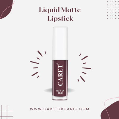 Caret Liquid Mini Matte Lipstick For Water Proof - Maroon 2 ML(Maroon, 2 ml)
