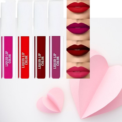 Vagons Red Edition Smudge-Proof Long Stay Lipstick 4pc Pack(Red, 30 ml)