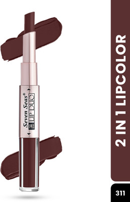 Seven Seas Lip Duo 2 In 1 Liquid Lipstick with Lipstick For Her(Crown Of Throns, 3 ml)