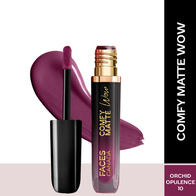 FACES CANADA Comfy Matte Wow Liquid Lipstick | Highly Pigmented | Long Lasting(Orchid Opulence 10, 3.8 ml)