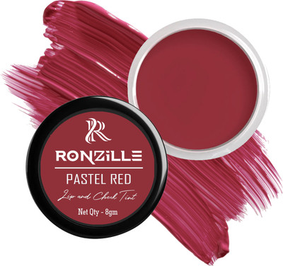RONZILLE 3-In-1 Lip Tint & Cheek Tint,For Lips, Eyelids & Cheeks Lip Stain, Matte Finish(PASTEL RED, 8 g)