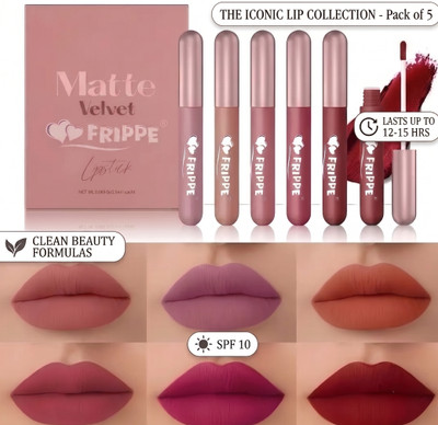 FRIPPE The Ultimate Lip Collection: 6 Iconic Liquid Lipsticks(Multicolor, 14.4 ml)