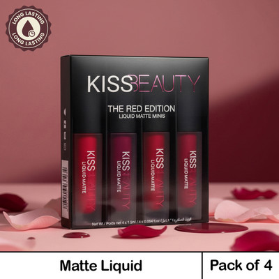 Kiss Beauty Liquid matte lipstick - Red edition(red edition, 7.6 ml)