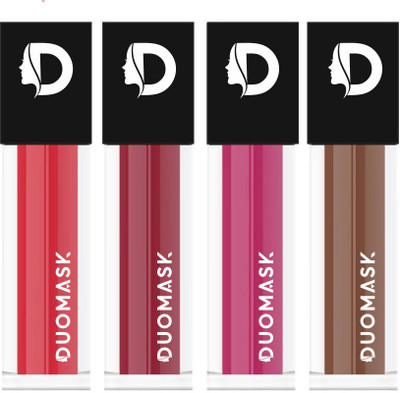 DUOMASK Beauty SuperStay WaterProof Sensational Liquid Matte Red Lipstick Set of 4(4 COLOR, 8 ml)