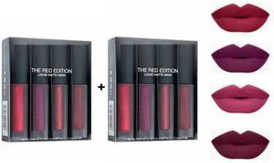 Yelfo Best Quality Red 4in1 Lipstick Red Edition Water & Smudge Proof For Girl's(Red Mini Edition, 24 ml)