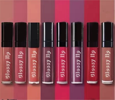 SILEOSA Mini Lipsticks Combo Pack of 8 Liquid Matte Lipstick Set(Toffee, Cranberry, Red velvet, Pink, Nuty spice, Dark orchid, Ruby, Bliss, 24 ml)
