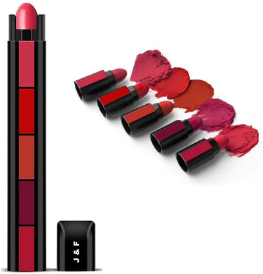 Zailie Super Quality Fab 5 in 1 Red Edition Lipstick(Multicolor, 12 ml)