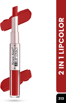 Seven Seas 2 in 1 Lipstick Full Coverage Comfortable 2 in 1 Lipstick + Liquid Lipstick(Scarlet, 3 ml)