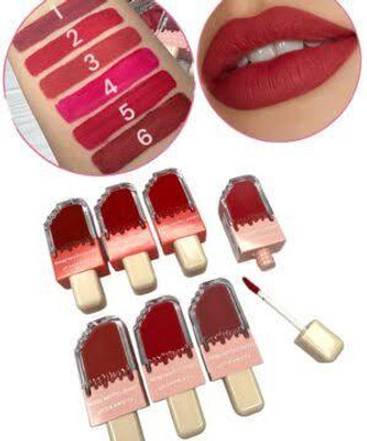 lip ray ice cream lipstick matte finish LIQUD LIPSTICK(Multicolor, 2.5 ml)
