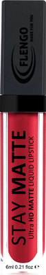 FLENGO Naturally Matte Lip Serum Matte Liquid Lipstick shade-6(Shade-6, 6 ml)