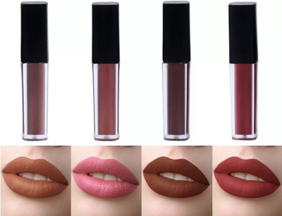 SHEFFO Long Lasting Sensational Liquid Matte Lipstick Set Of 4 Combo Pack(MULTICOLOR, 10 g)
