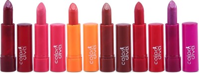 ColorDiva Color Addiction Lipstick Pack of 6(Multicolor, 4.5 g)