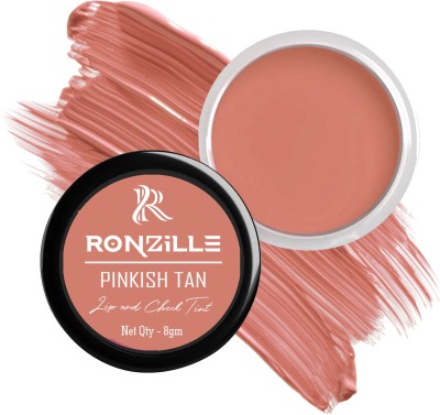 RONZILLE 3-In-1 Lip Tint & Cheek Tint,For Lips, Eyelids & Cheeks Lip Stain, Matte Finish(PINKISH TAN, 8 g)
