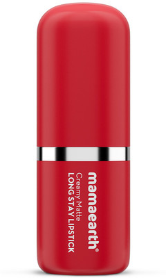 Mamaearth Creamy Matte Long Stay Lipstick with Murumuru Butter and Vitamin E(Ruby Crush, 4.2 g)