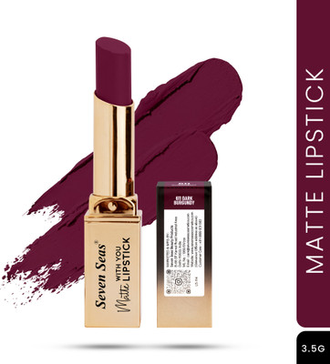 Seven Seas Matte With You Long Lasting Smooth & Soft Application Non-Transfer Lipstick(Dark Burgundy, 3.5 g)