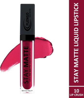 FLENGO Sensational Liquid Matte HD Lipstick Shade-10(Shade-10, 6 ml)